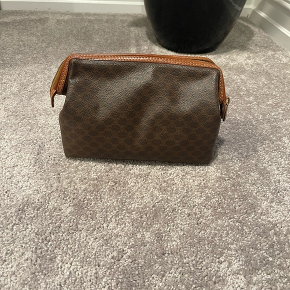 Vintage Celine brown Macadam print small pouch - Picture 2 of 9